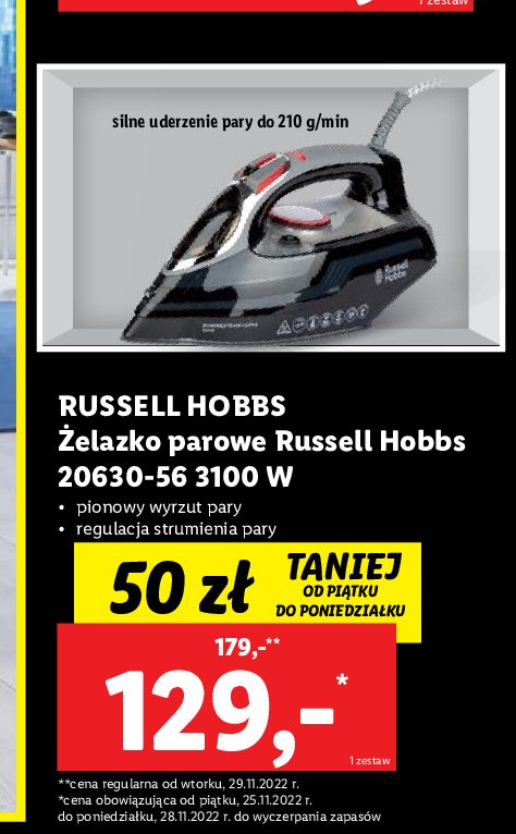 Żelazko power steam 20630-56 Russell hobbs promocja