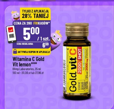 Witamina C Gold Vit lemon promocja w POLOmarket