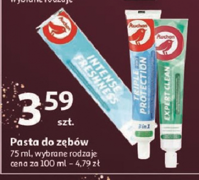 Pasta do zębów triple protection Auchan promocja