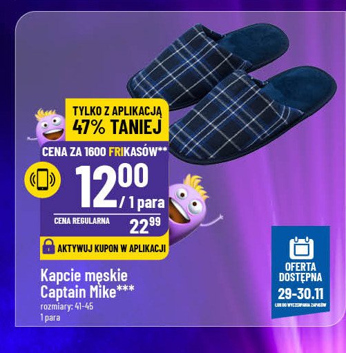 Kapcie męskie 41-45 Captain mike promocja