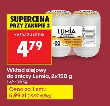 Wkład olejowy do zniczy 2-pak promocja w Biedronka