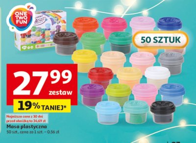Masa plastyczna 50 szt - cena za 1 szt. - 0,56 zł promocja w Auchan