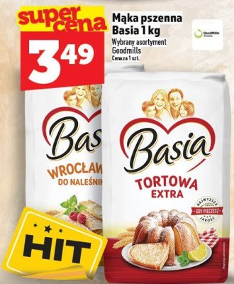 Mąka pszenna Basia 1 kg promocja w TOPAZ