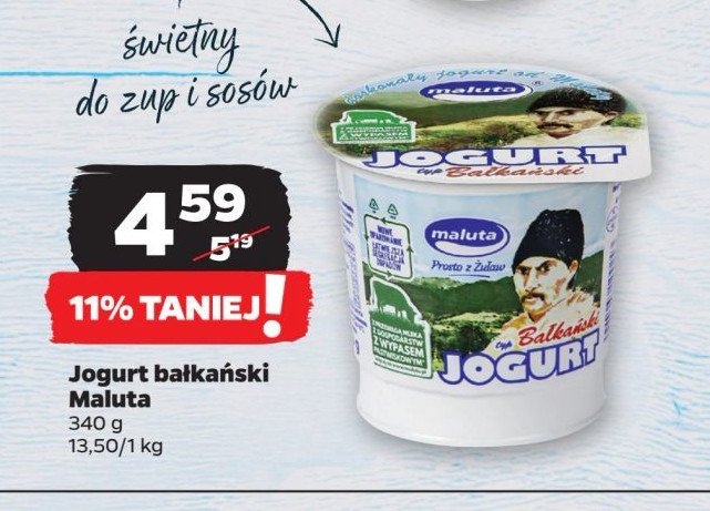 Jogurt bałkański Maluta promocja