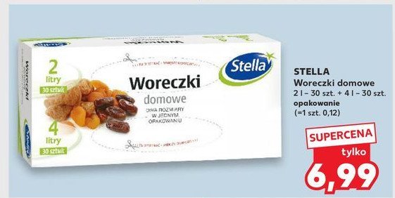 Woreczki domowe 2 l 30 szt + 4 l 30 szt Stella promocja