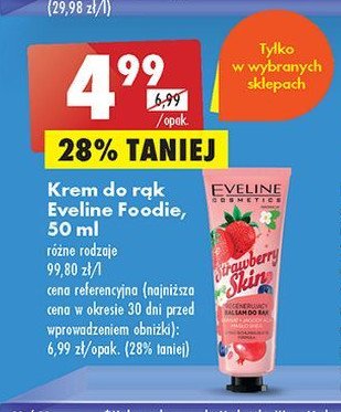 Krem do rąk strawberry skin Eveline cosmetics promocja