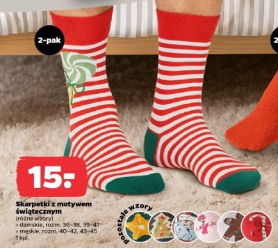 Skarpetki z motywem świątecznym promocja w Netto