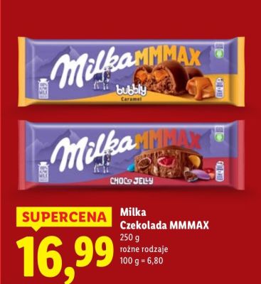 Czekolada MMMAX 250 g, różne rodzaje promocja w Lidl