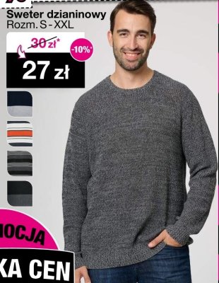 Sweter dzianinowy Rozm. S - XXL promocja w Woolworth