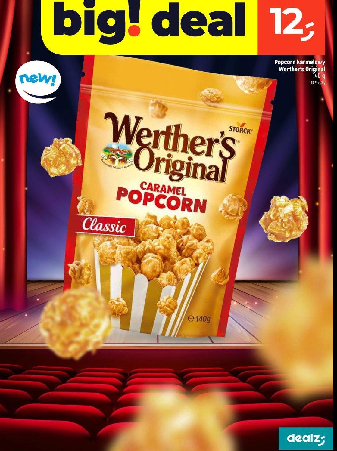 Caramel popcorn brezel Werther's original promocja