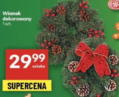 Wianek dekorowany promocja w Delikatesy Centrum