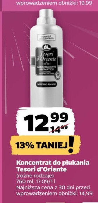 Koncentrat do płukania białe piżmo Tesori d'oriente promocja w Netto