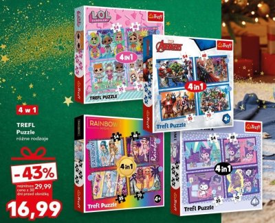 Puzzle 4w1 różne rodzaje promocja w Kaufland
