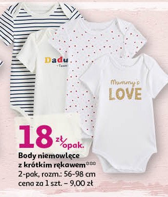 Body niemowlęce na cienkich ramiączkach 56-98 cm Auchan inextenso promocje