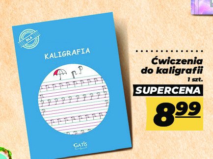 Zeszyt a4/16 kartek kaligrafia Gatis promocja