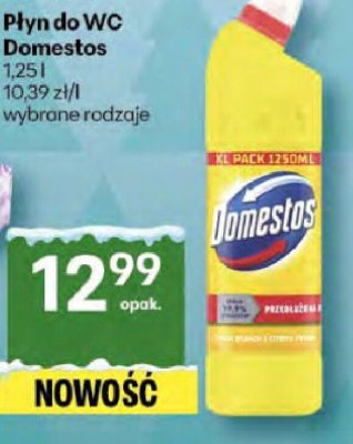 Płyn do WC Domestos 1,25l wybrane rodzaje promocja w Delikatesy Centrum