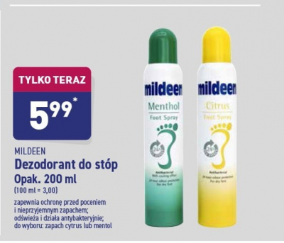 Dezodorant do stóp cytryna Mildeen promocja