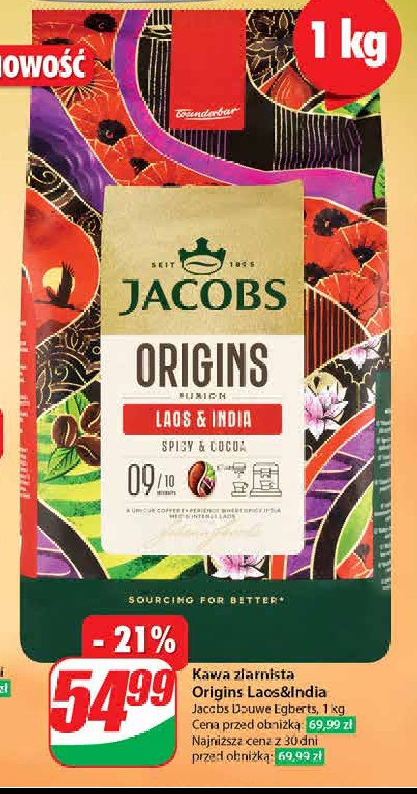 Kawa laos & india Jacobs origins promocja w Dino