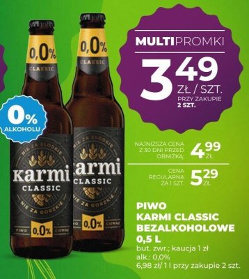 Piwo Karmi Classic bezalkoholowe 0,5 L promocja w Duży Ben