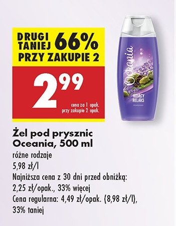 Żel pod prysznic kojący relaks Oceania essential promocja w Rossmann