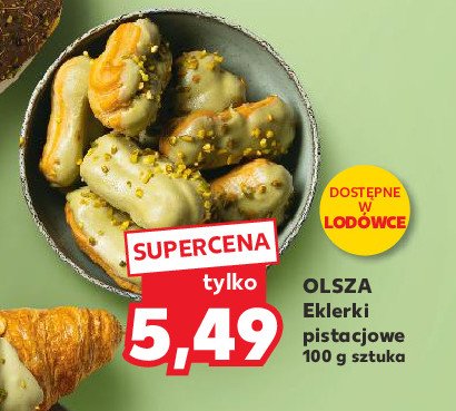 Eklerki pistacjowe Olsza promocja w Kaufland