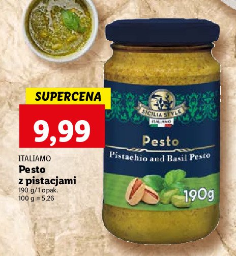 Pesto z pistacjami Italiamo promocja
