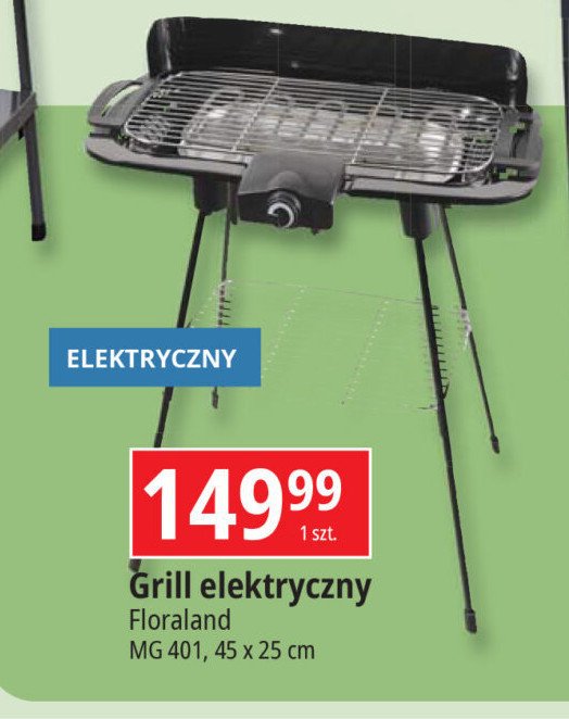 Grill ogrodowy elektryczny mg401 Floraland promocja