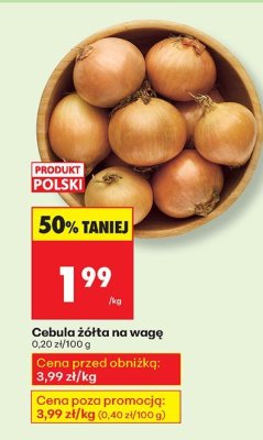 Cebula żółta na wagę promocja w Biedronka