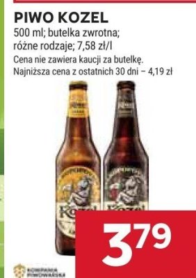Piwo Kozel promocja w Stokrotka