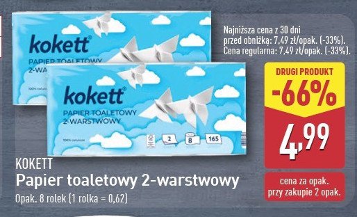 Papier toaletowy Kokett promocja w Aldi