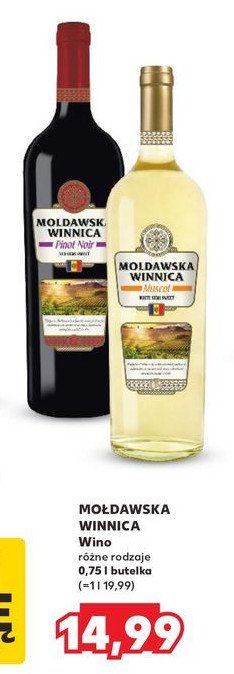 Wino MOŁDAWSKA WINNICA PINOT NOIR promocja w Kaufland
