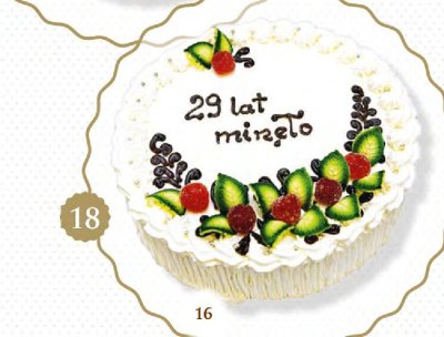 Tort urodzinowy "29 lat minęło" promocja w TOPAZ