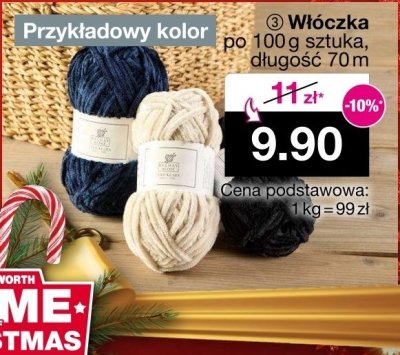 Włóczka po 100 g sztuka, długość 70 m promocja w Woolworth