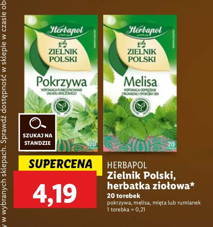 Herbatka melisa Herbapol promocja w Lidl
