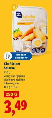 Sałatka Chef Select warzywna z jajkiem, śledziowa z jajkiem lub warzywna promocja w Lidl