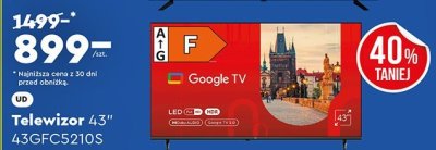 Telewizor 43" 43GFC5210S Google TV promocja w Biedronka