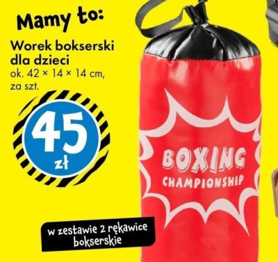 Worek bokserski dla dzieci promocja w Tedi
