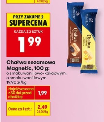 Chałwa sezamowa  o smaku waniliowo-kakaowym promocja w Biedronka