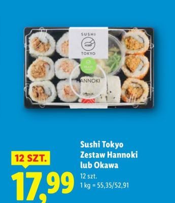 Sushi Tokyo Zestaw Hannoki lub Okawa promocja w Lidl