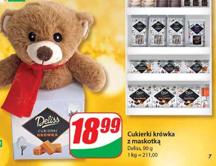 Cukierki krówki + maskotka Deliss promocja