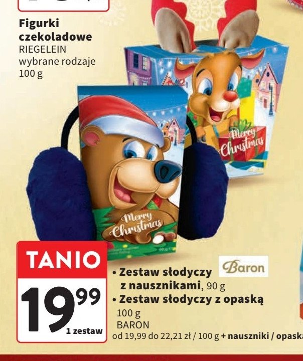 Zestaw słodyczy z nausznikami Baron promocja w Intermarche