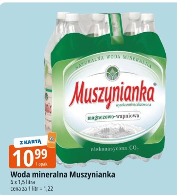 Woda mineralna Muszynianka magnezowo-wapniowa promocja w Leclerc