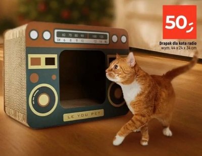 Drapak dla kota radio wym. 44 x 24 x 34 cm promocja w Dealz