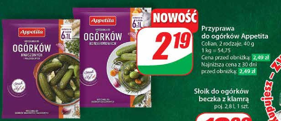 Mieszanka do ogórków kwaszonych Appetita promocja