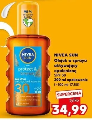 Olejek w sprayu aktywuj膮cy opalenizn臋 spf 30 Nivea sun protect & bronze promocja
