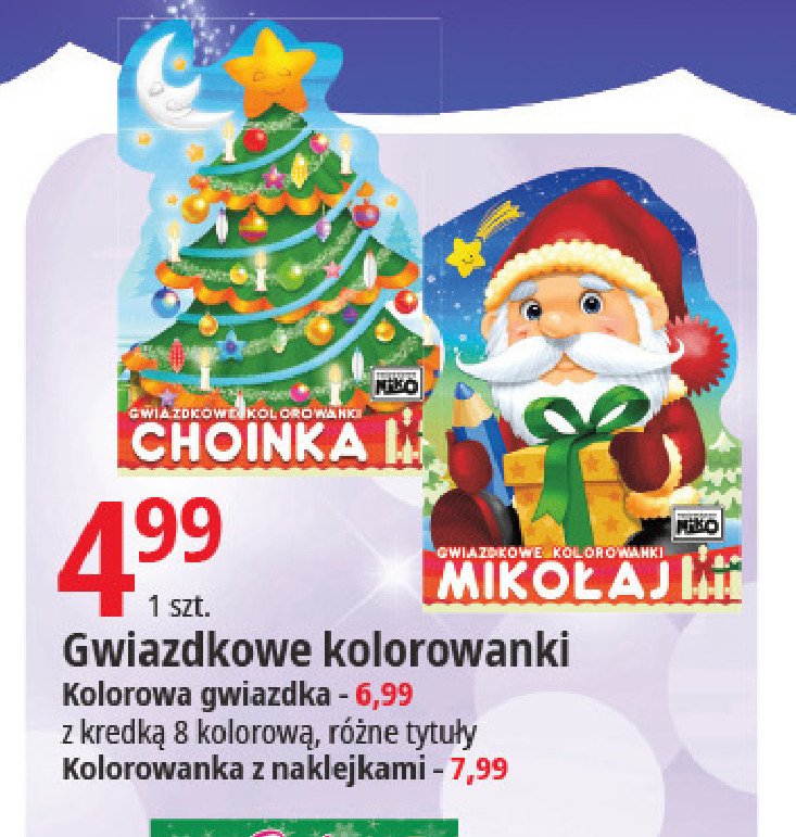 Gwiazdkowe kolorowanki - miko艂aj promocja