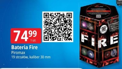 Bateria Fire Piromax 19 strzałów, kaliber 30 mm promocja w Leclerc