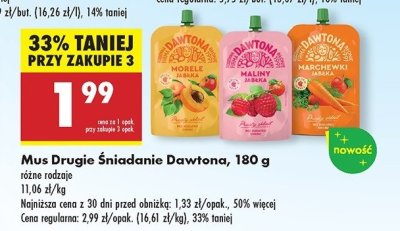 Mus marchewki jabłka Dawtona promocja