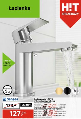 Bateria umywalkowa wysoka ALTO chrom promocja w Leroy Merlin