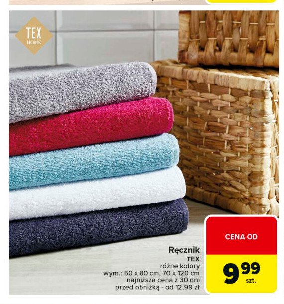 Ręcznik 50 x 80 cm TEX HOME promocja w Carrefour